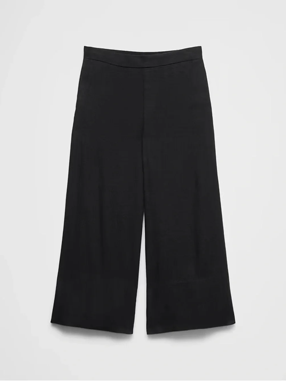 BANANA REPUBLIC, Black Wide-Leg Linen Blend Pants